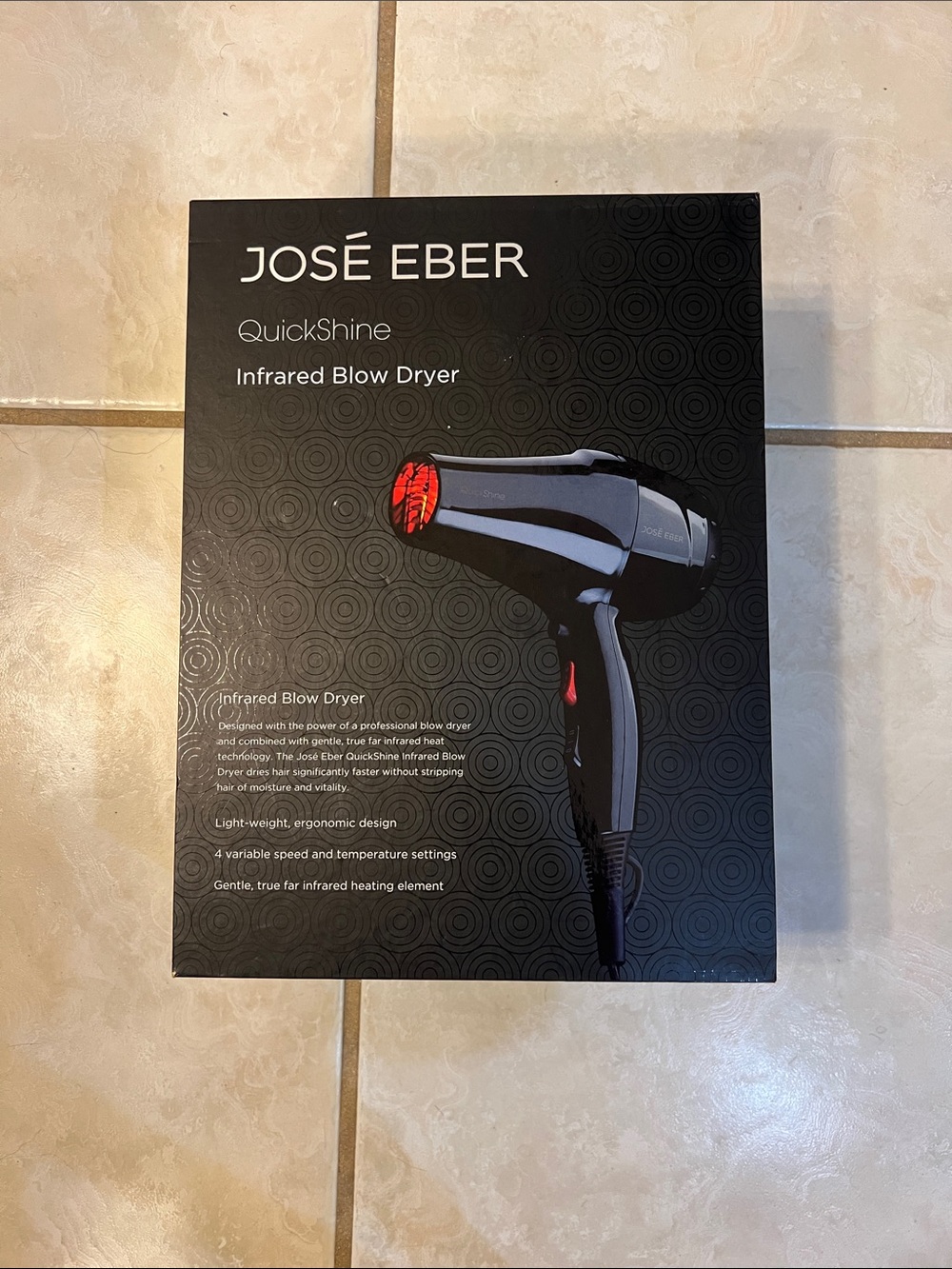 José Eber QuickShine Infrared Blow Dryer — Black